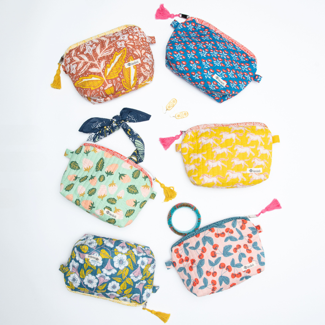Amelia Quilted Zipper Pouch