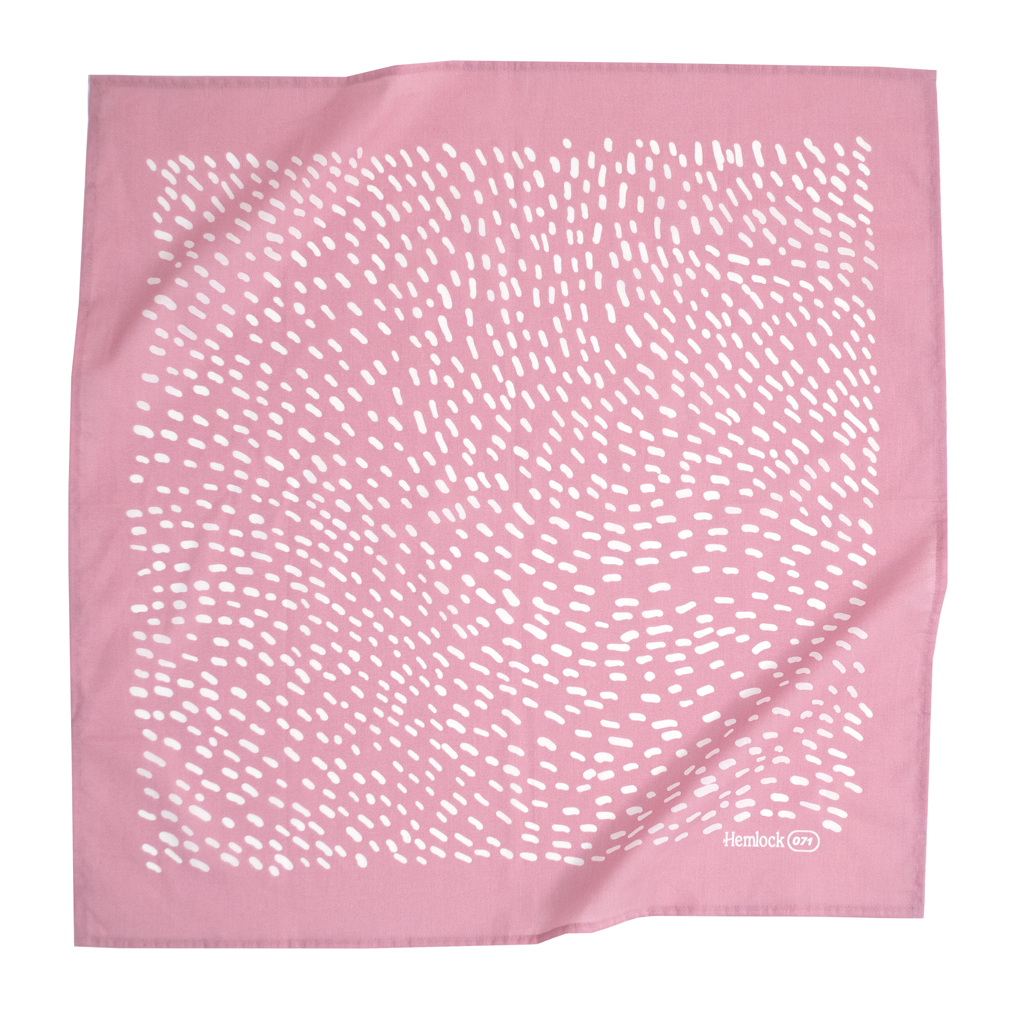 Hemlock Goods No. 071 Alexa Bandana Pink White Abstract Print
