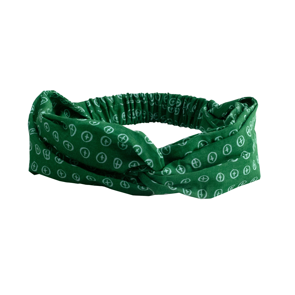 Hemlock Goods Pills Bandana Headband Dots Hunter Green